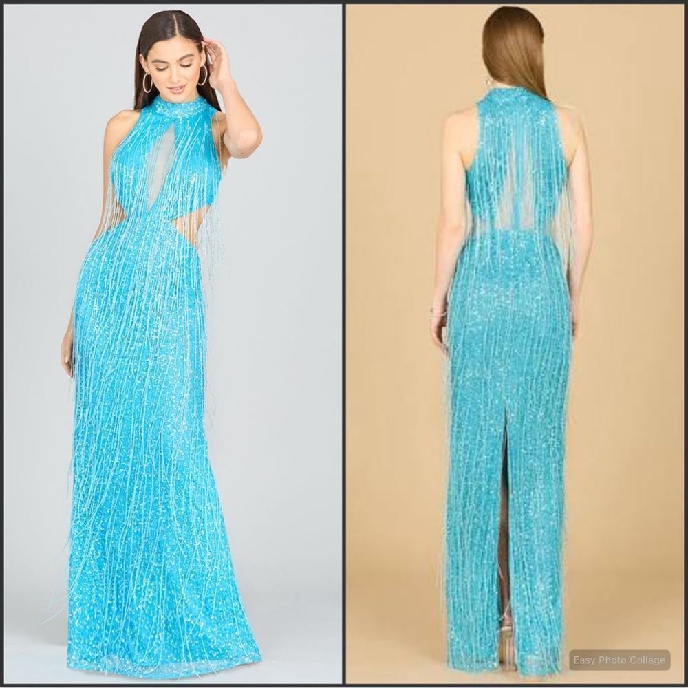 LARA Carrie Fringe Beaded dress